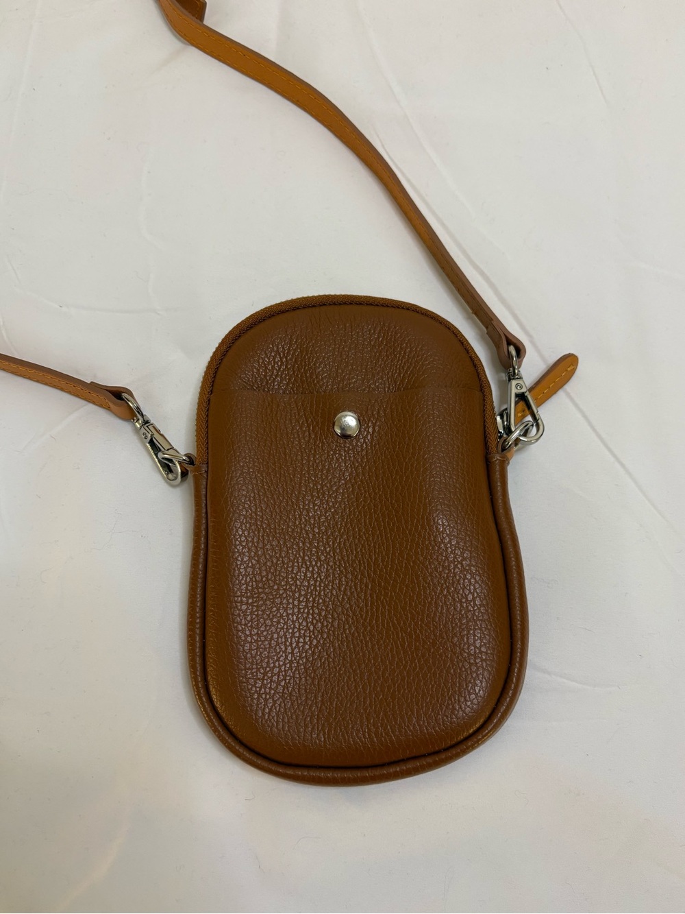 Davina Firenze Pebbled Leather Sachet Purse Crossbody - Picture 3 of 15